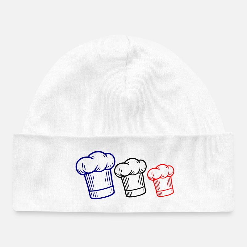 Toque drapeau français - Bonnet bébé bio - blanc