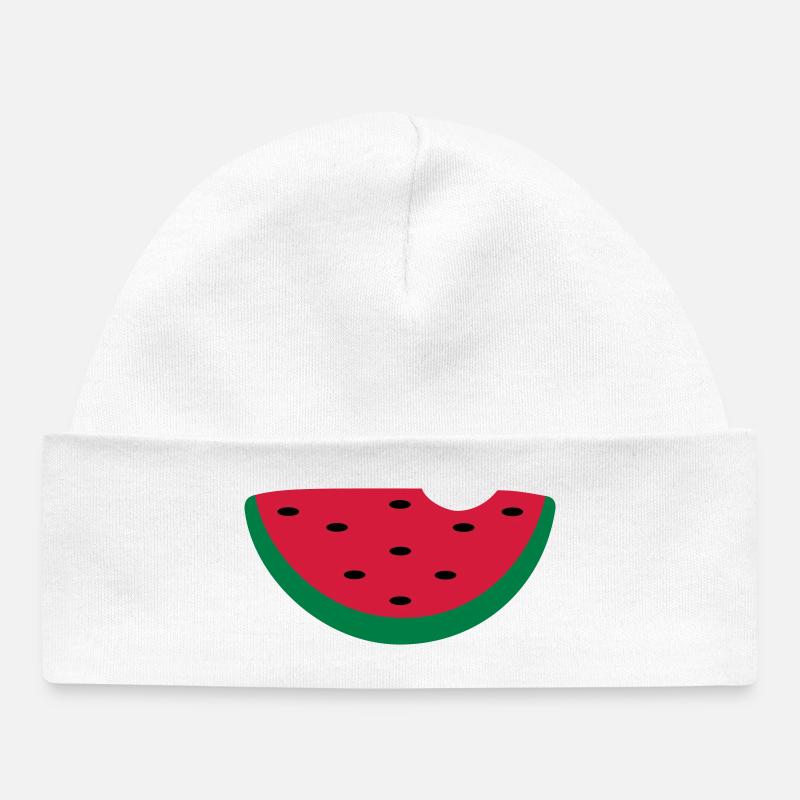 melon - Baby Organic Beanie - white