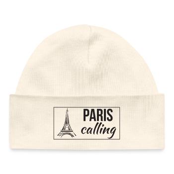 Paris Calling - Baby Organic Mütze - Weiß - Vorne