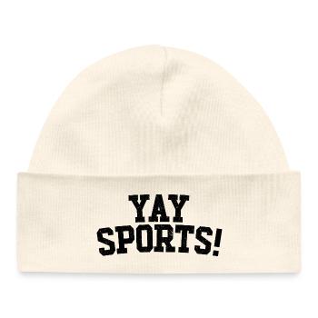Yay Sports – Fan de sport sans méfiance (femmes) - Bonnet bébé bio - blanc - Devant