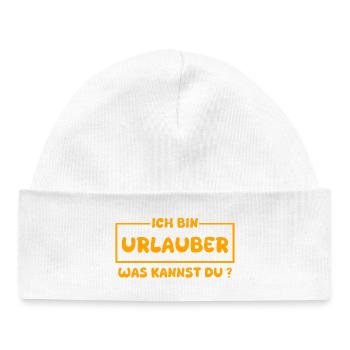 Beruf Urlauber - Baby Organic Mütze - Weiß - Vorne