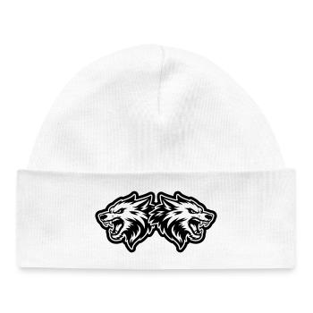 Meute de loups - Bonnet bébé bio - blanc - Devant