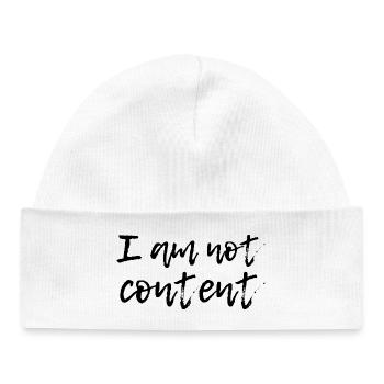 Je ne suis pas content - Script manuscrit émotionnel - Bonnet bébé bio - blanc - Devant