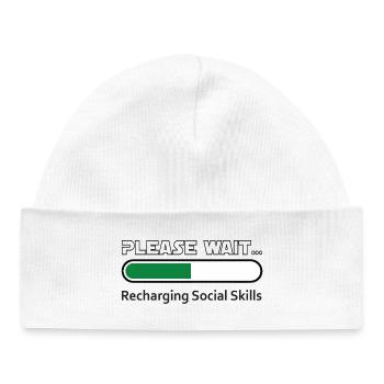 Recharger les compétences sociales - pour un fond blanc - Bonnet bébé bio - blanc - Devant