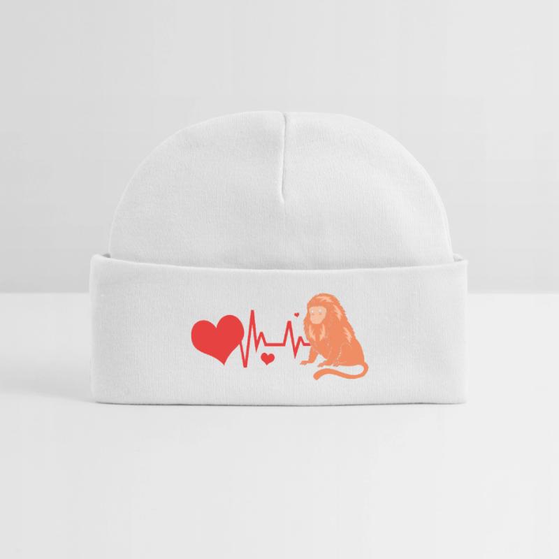 Tamarin Monkey Monkey Monkey Monkey Face Baby Organic Beanie