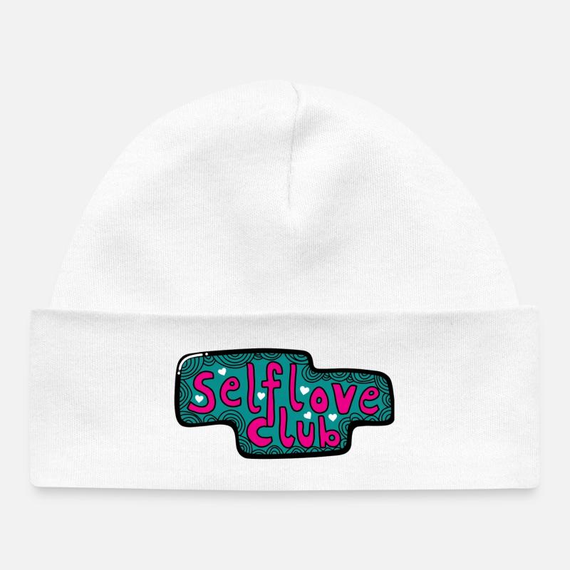 Club de l’amour de soi - Bonnet bébé bio - blanc