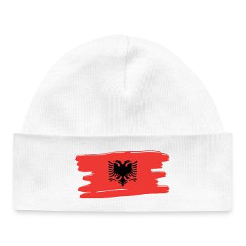 Albania Flag Albanians - Baby Organic Beanie - white - Front