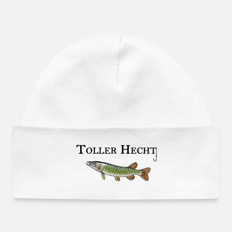Super brochet - Bonnet bébé bio - blanc