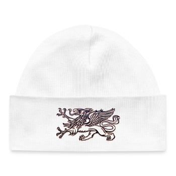 Rostock's griffin in 3D - Baby Organic Beanie - white - Front
