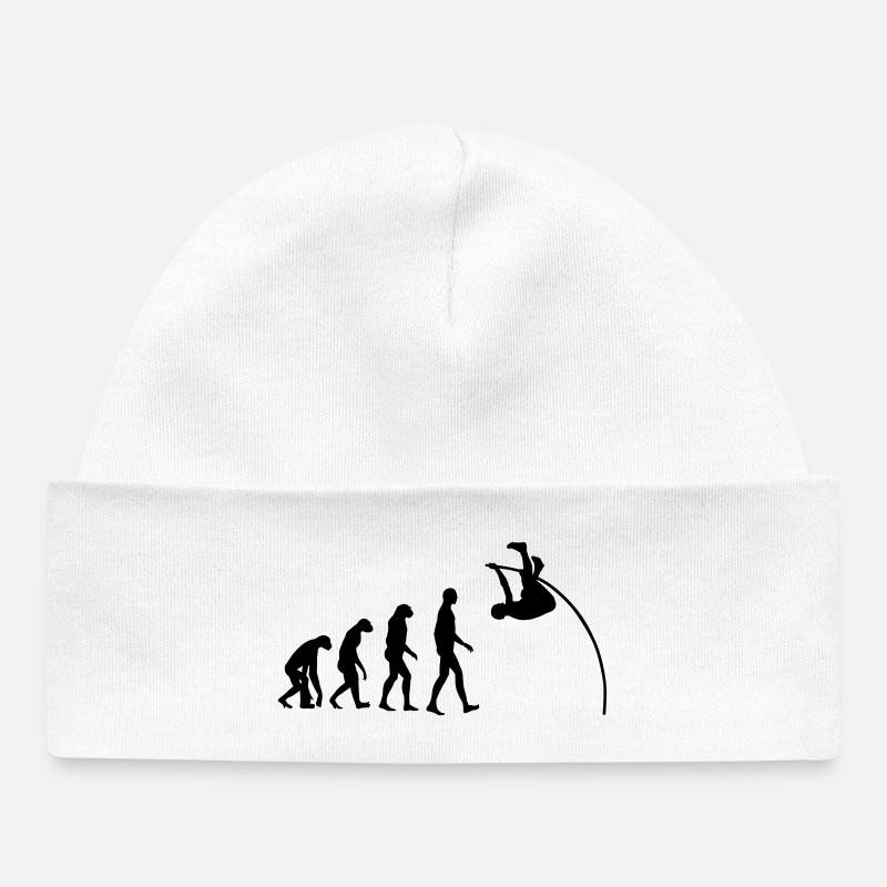 Saut à la Perche Sauteur Sport Sportif Athlète - Bonnet bébé bio - blanc