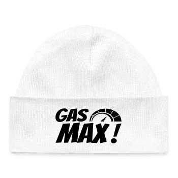 Gas max! Throttle! Make speed! Race * - Baby Organic Beanie - white - Front