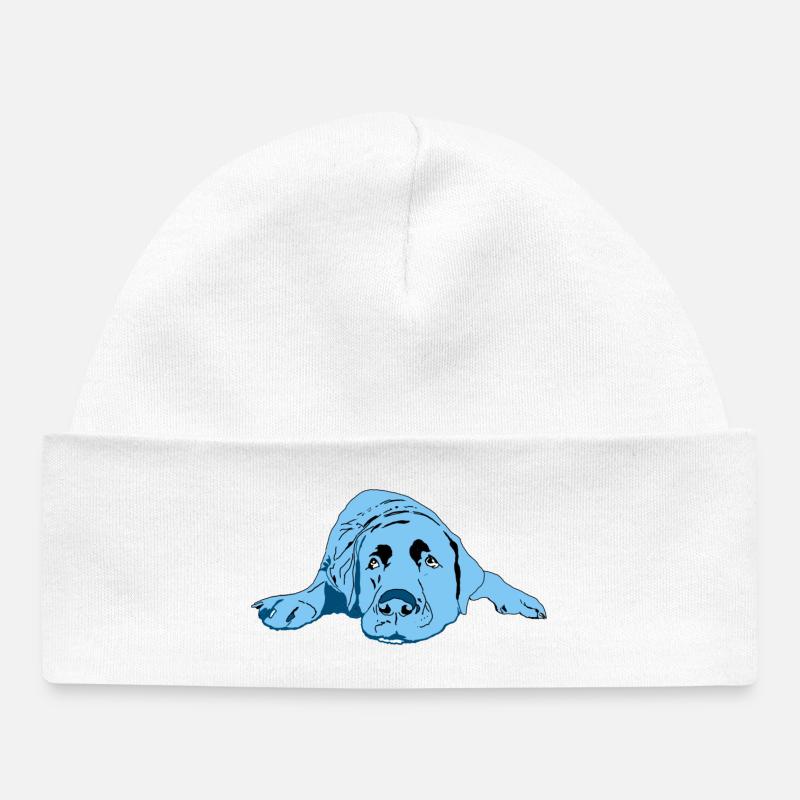 Labrador - Bonnet bébé bio - blanc