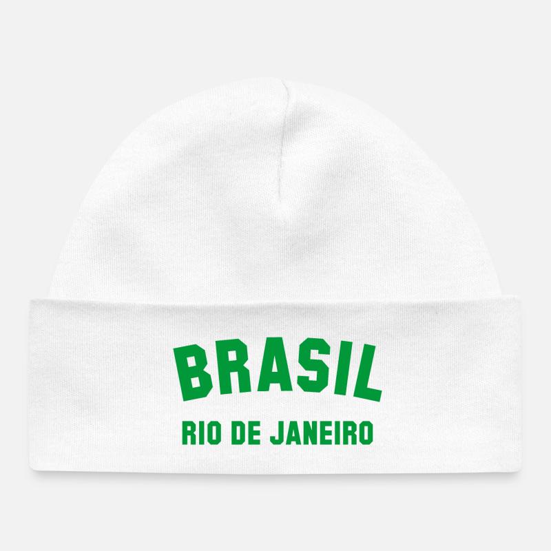 RIO DE JANEIRO, BRÉSIL - Bonnet bébé bio - blanc