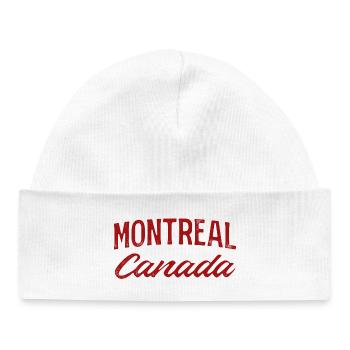 Montreal Canada Vintage Script - Baby Organic Mütze - Weiß - Vorne
