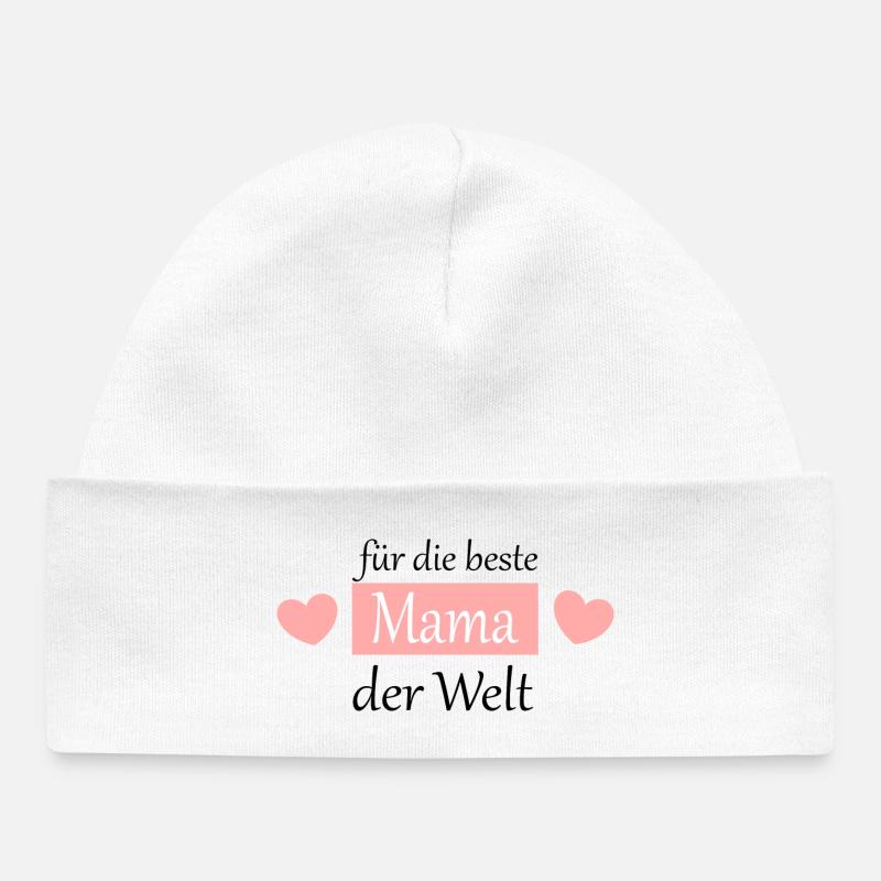 Muttertags Geschenk Mutter Muttertag Geschenkidee - Baby Organic Mütze - Weiß