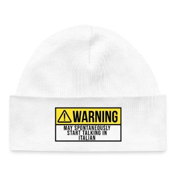Italien - Bonnet bébé bio - blanc - Devant