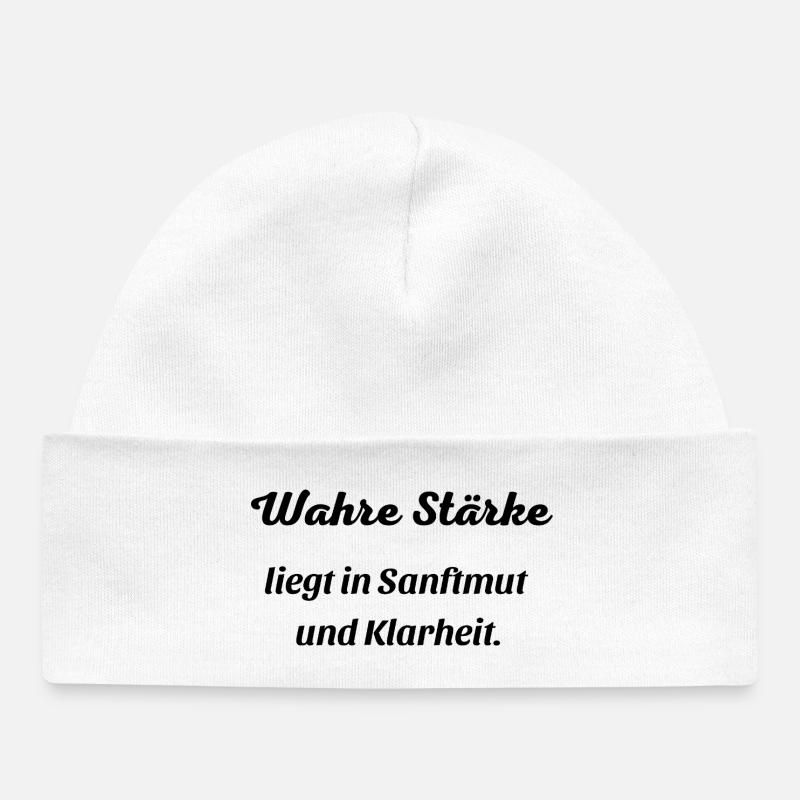 Wahre_Staerke - Bonnet bébé bio - blanc