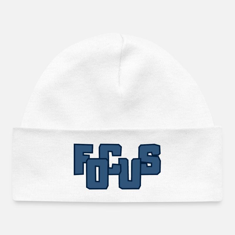 Fools Gras Lettres majuscules - Bonnet bébé bio - blanc