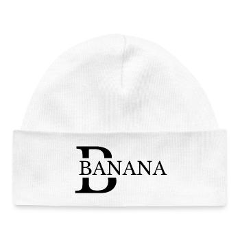 Banana Bold Typography - Baby Organic Beanie - white - Front