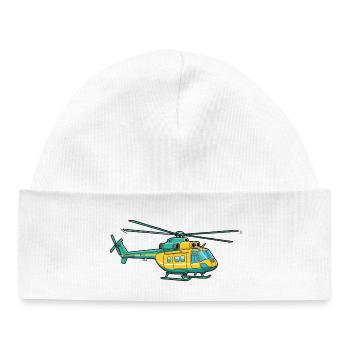 Helicopter - Baby Organic Beanie - white - Front