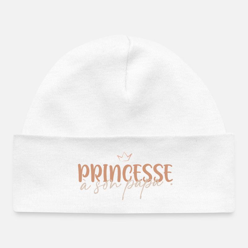 Princesse à son papa - Bonnet bébé bio - blanc