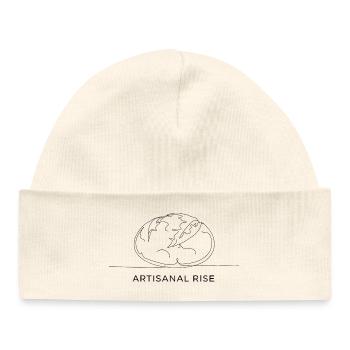 Artisanal Rise – Minimalist Sourdough Bread Line  - Baby Organic Mütze - Weiß - Vorne