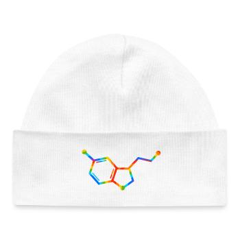 Regenbogenmolekülgeometrie – Seratonin - Baby Organic Mütze - Weiß - Vorne