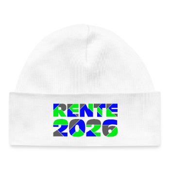 Rente 2026 - Baby Organic Mütze - Weiß - Vorne