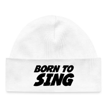 Né pour Chanter - Bonnet bébé bio - blanc - Devant