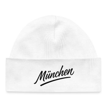 Munich Script Flair - Baby Organic Beanie - white - Front