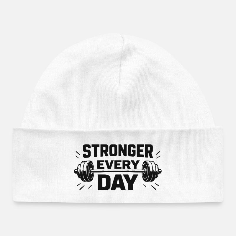 Stronger every day - Baby Organic Mütze - Weiß