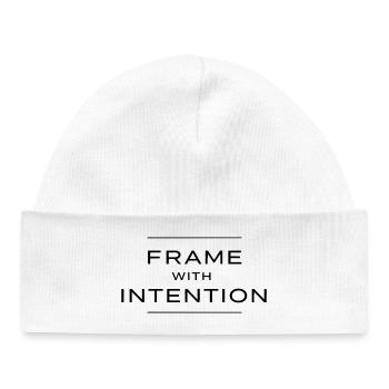 Frame with intention Minimalist Photography - Baby Organic Beanie - white - Front