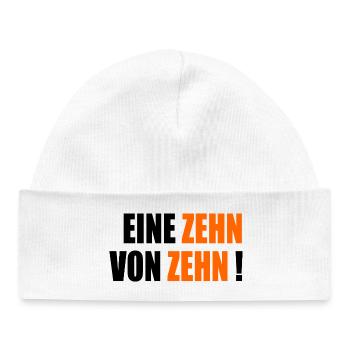 Zehn von Zehn - Komplimente - Baby Organic Mütze - Weiß - Vorne