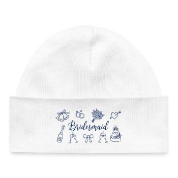 Bridesmaid Bride Squad Bow Bridal Party Wedding - Baby Organic Beanie - white - Front