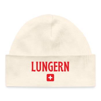 Lungern Swiss Cross  - Baby Organic Mütze - Weiß - Vorne