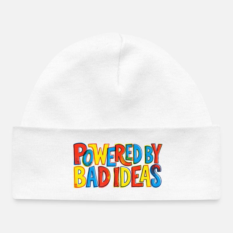 Powered-by-bad-ideas - Baby Organic Mütze - Weiß