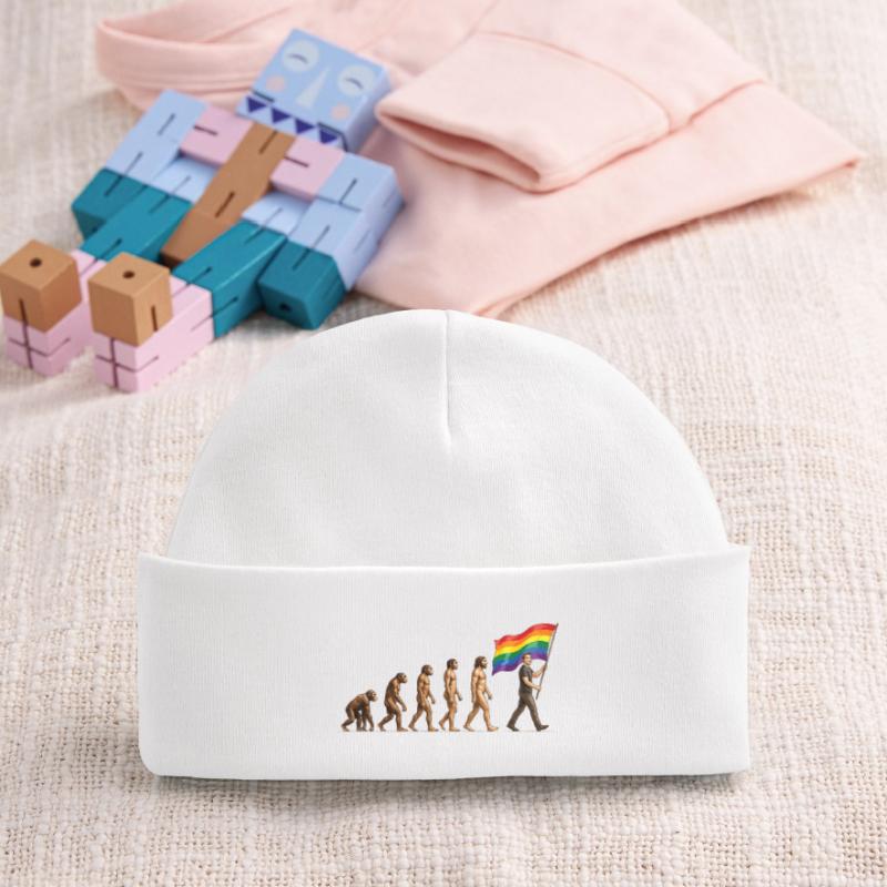 LGBTQ Pride Month - Pride Evolution Baby Organic Beanie