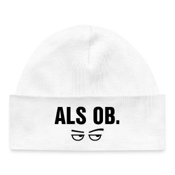 As if funny sarcasm irony saying with eyes - Baby Organic Beanie - white - Front