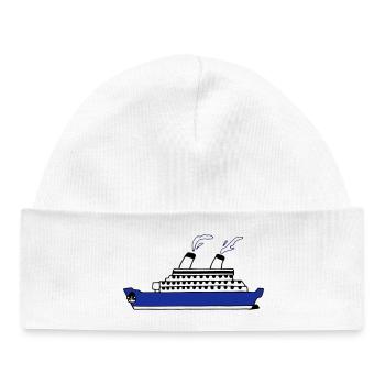 ship - Baby Organic Beanie - white - Front