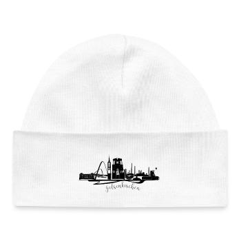 Horizon de Gelsenkirchen en silhouette - Bonnet bébé bio - blanc - Devant