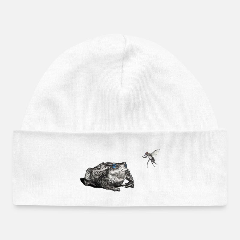 Crapaud et voler - Bonnet bébé bio - blanc