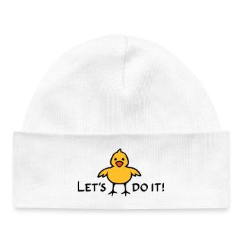 Let's do it! - Baby Organic Beanie - white - Front