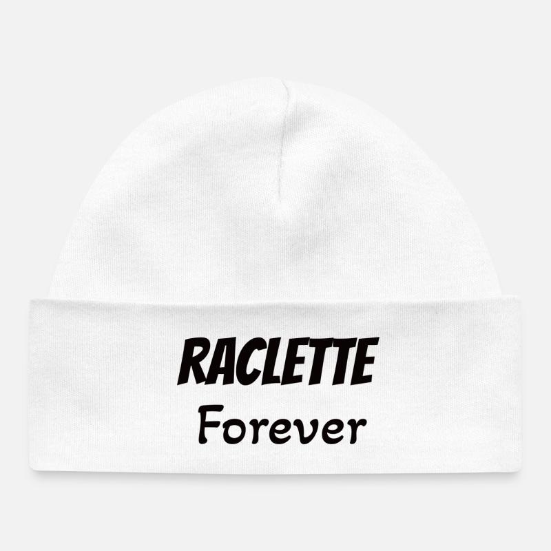 Fan de raclette - Bonnet bébé bio - blanc