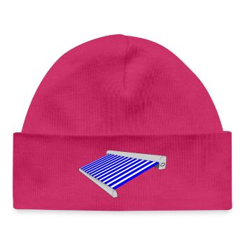 Sun protection blue white - Baby Organic Beanie - hot pink - Front