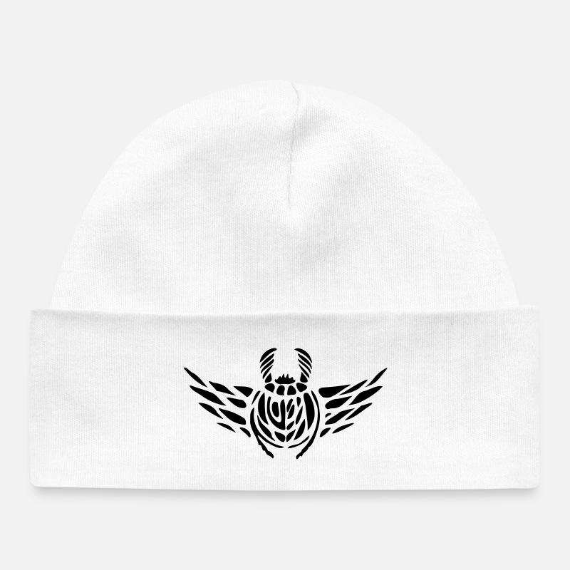 Skarabaeus - Bonnet bébé bio - blanc