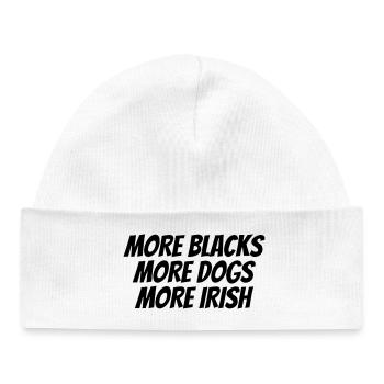 Black Text Designs - Baby Organic Beanie - white - Front