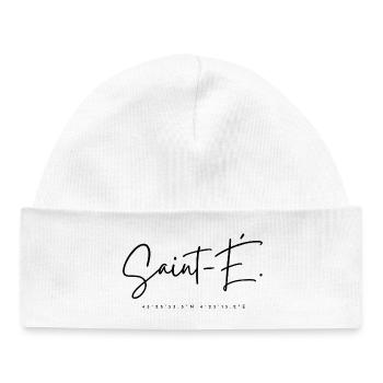 Saint-étienne - cadeau - hollywood - Bonnet bébé bio - blanc - Devant