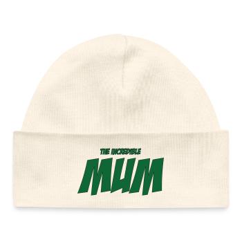 The Incredible Mom / Mother's Day - Baby Organic Beanie - white - Front