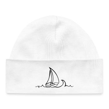 Esquisse du voyageur - Bonnet bébé bio - blanc - Devant