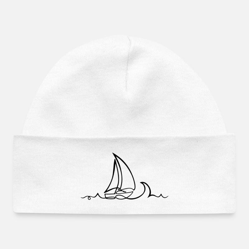 Esquisse du voyageur - Bonnet bébé bio - blanc